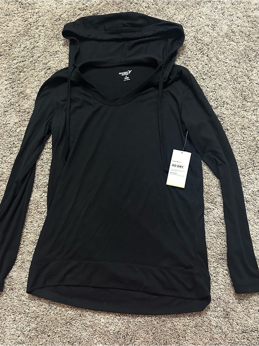 Old Navy Black Women’s Lightweight Hooded Long Sleeve Top